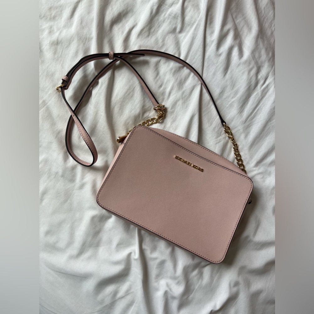Michael Kors pink cross body bag